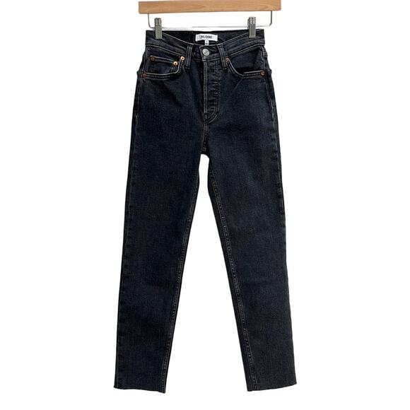 Re/Done 90’s Ultra High Rise Ankle Crop Denim Jeans Size 23 NWT - Picture 1 of 11